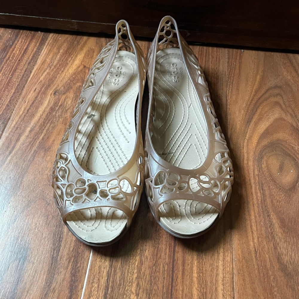 Crocs open toe flat sandal sz 9